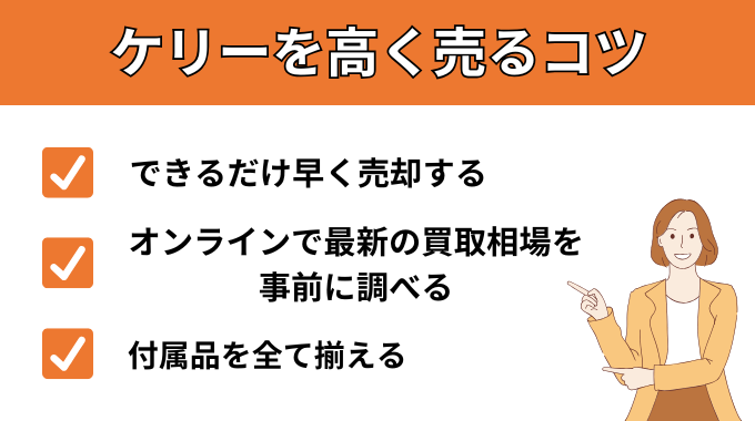 ケリーを高く売るコツ