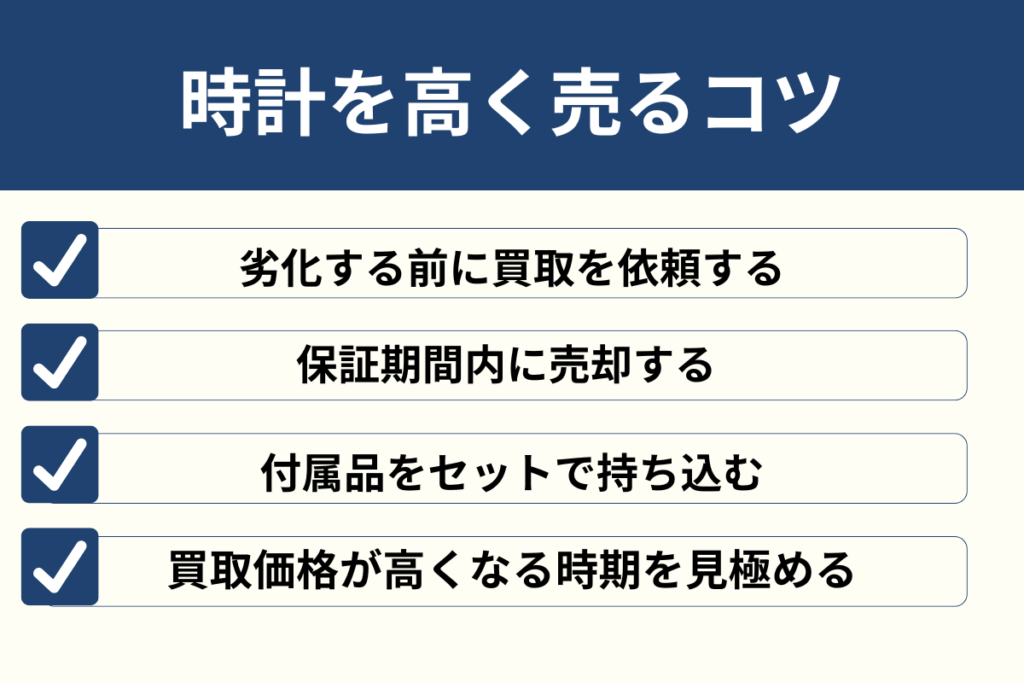 時計を高く売るコツ